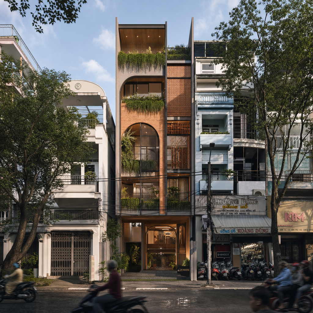 Nhà phố hiện đại mặt tiền